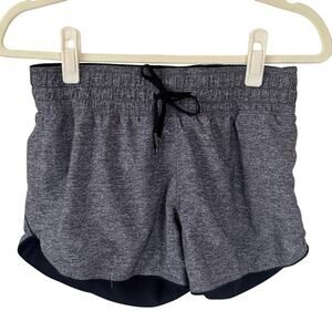 Lululemon Choose A Side Reversible Running Shorts Gray Black Zipper Pocket - 6